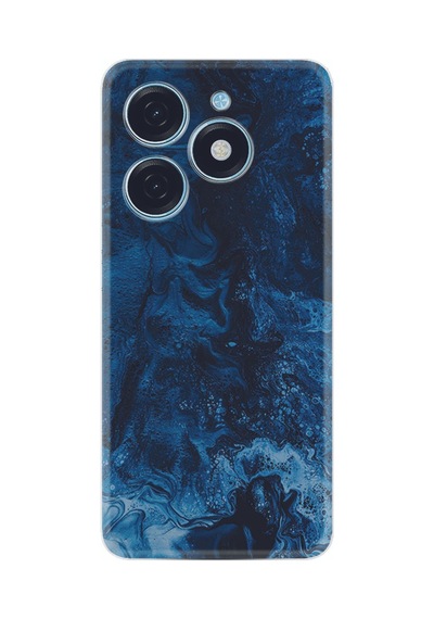 Tecno Spark 20 Spark 20c Kılıf Silikon Desen Özel Seri Blue Zigzag 1687