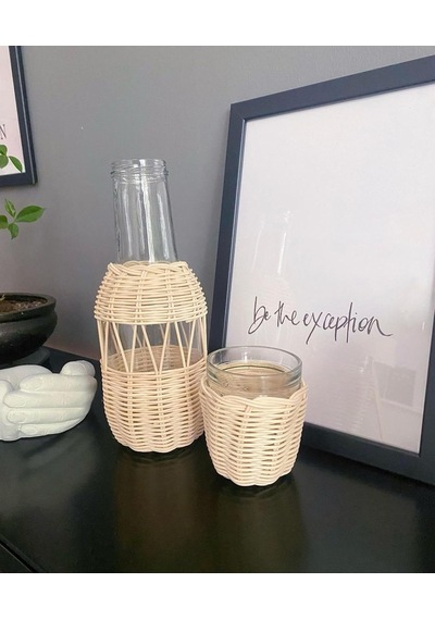 Rattan Karaf Set Çok Renkli