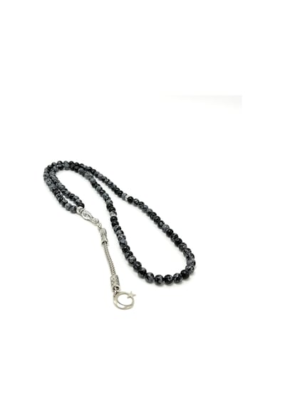 Yıldız Doğal Taş  Karlı Obsidyen 6mm 99luk Doğal Taş Tesbih