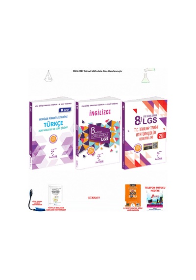 Karekök 8. Sınıf Lgs Türkçe İngilizce Konu Anlatımı 3 Kitap Seti