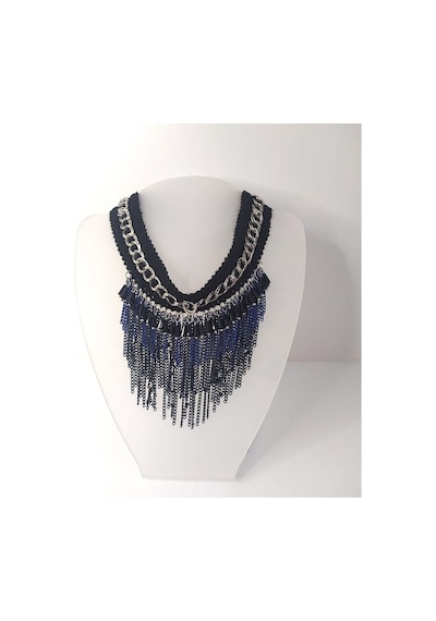 Kadın Kolye Gerdanlık Choker Bohem Kolyeler El Yapımı Uzun Püskül Boncuklar 13901 Çok Renkli