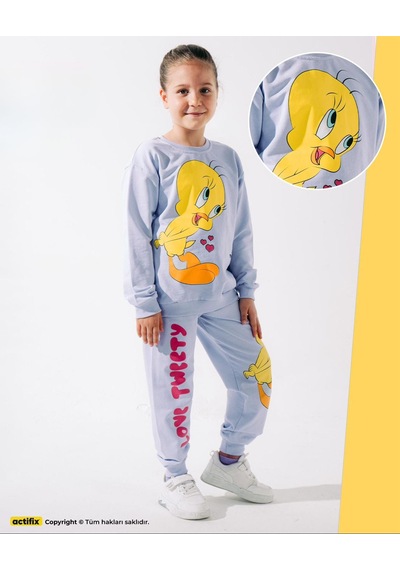 Ela Voi Kız Çocuk Mevsimlik Pamuklu Eşofman Lila