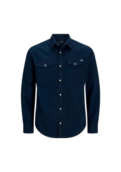 Jack & Jones Jack&jones 12138115 Jjesherıdan Shırt L/s Dark Navy Erkek Gömlek Lacivert