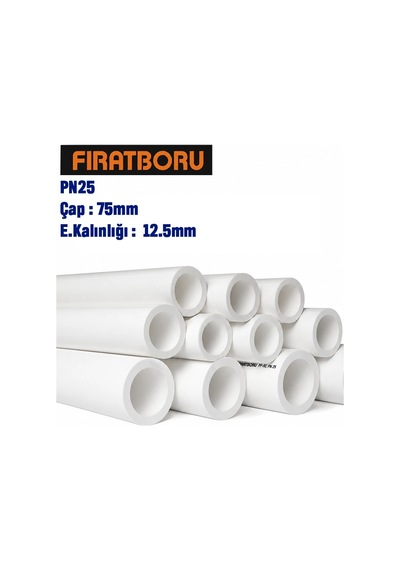 Fırat 75mm 4mt Pn25 Pprc Boru, 7b00020075