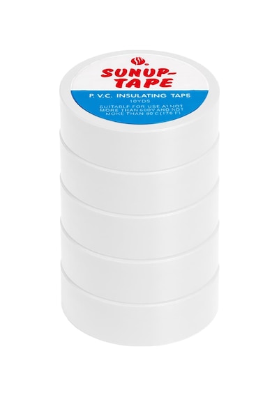 Sunup Sn-27924 Beyaz 0.13x18mm İzole Pvc Elektrik Yalıtım Bant 5'li Paket