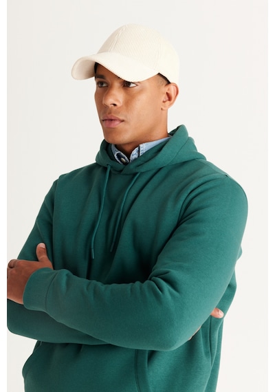 AC&Co / Altınyıldız Classics Erkek Koyu Yeşil Standart Fit Normal Kesim Kapüşonlu Kanguru Cepli Pamuklu Sweatshirt Koyu Yeşil AC&Co / Altınyıldız Classics Erkek Koyu Yeşil Standart Fit Normal Kesim Kapüşonlu Kanguru Cepli Pamuklu Sweatshirt Koyu Yeşil