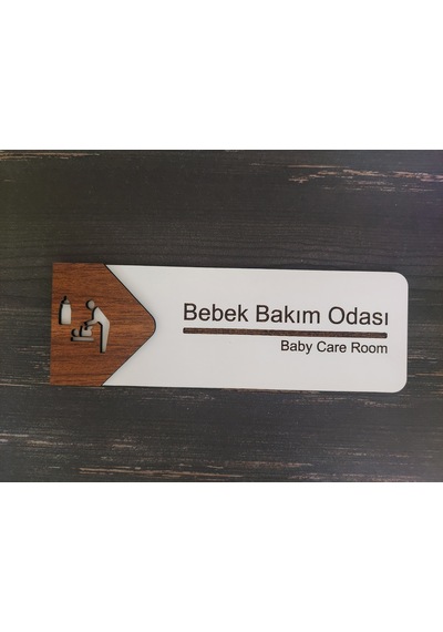 Bebek Bakım Odası Ofis Oda Kapı İsimliği Yönlendirme Tabelası Levhası Kişiselleştirilebilir