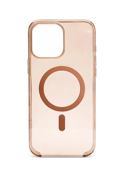 İphone 16 Pro Max İle Uyumlu Magsafe Özellikli Kristal Netlik Sararmaz Pc Clear Case Bronz
