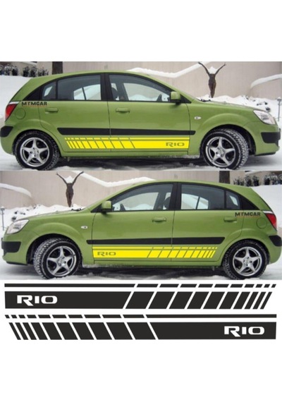 Kia Rio İçin Özel Yeni Uyumlu Aksesuar Oto Yan Şerit Özel Yeni Sticker