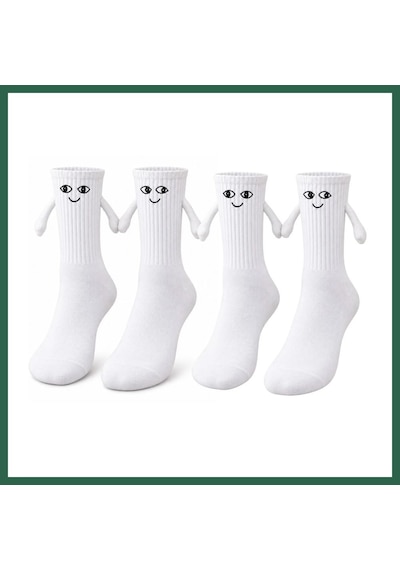 Bezos Mıknatıslı El Ele 2'li Unisex Tutuşan Sevimli Çorap 36-44 Çift Hediyesi, Pamuklu Renkli Crew Model Bzs01 mavi Bezos Mıknatıslı El Ele 2'li Unisex Tutuşan Sevimli Çorap 36-44 Çift Hediyesi, Pamuklu Renkli Crew Model Bzs01 mavi