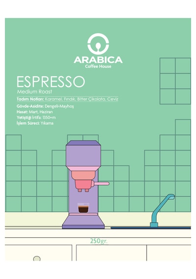 Espresso Kahve 250g Öğütülmüş Kahve Taze Kavrulmuş Çekirdek French Press