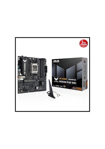 Asus Tuf Gamıng A620am-plus Wıfı, 4xddr5, 2x M.2, Hdmı, 2xdp, Wi-fi 6, Bluetooth V5.3, Am5 Soket Gam