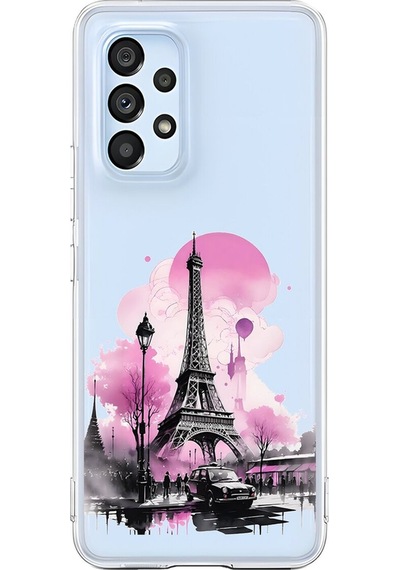 Samsung Galaxy A53 Uyumlu Şeffaf Kılıf Paris 1 Tasarımlı