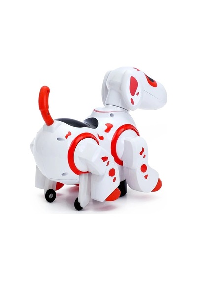 Pilli Işıklı Müzikli Robot Köpek 8203 - Kırmızı