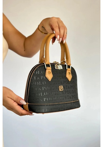 Just Polo Kadın Orta Boy Zincir Detaylı Ayarlanabilir Askılı Yeni Sezon El & Omuz Çantası 234076mh Siyah - Camel