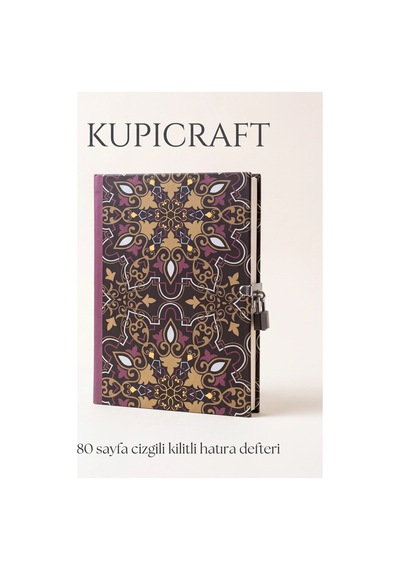 14x20 Yeşil Kenar Etnik Desen Kilitli Günlük 80 Sayfa -ajanda - Planner - Not Defteri-günlük Mor - 937184295 Mor
