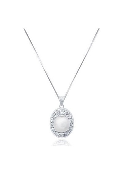 Diamond Line-Gülaylar - Beyaz Altın 14 Ayar Incili Kolye N11.24930