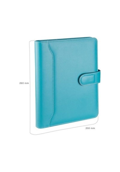Organizer Ajanda Tarihsiz Kareli 20x26 CM - Turkuaz
