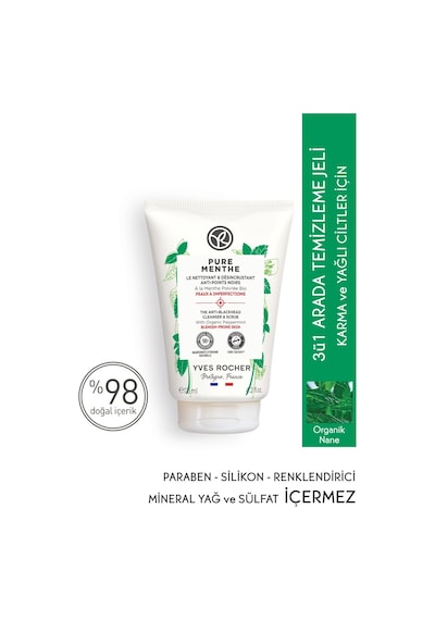 Yves Rocher Pure Menthe Peeling Etkili Yüz Yıkama Jeli 125 ML