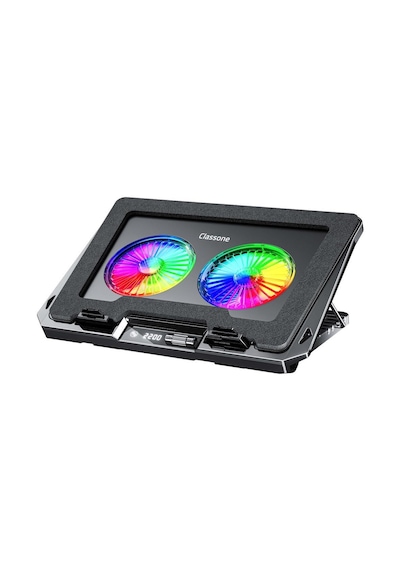 Classone Gt102 Gaming Laptop Soğutucu, 2200rpm , Rgb Işıklı , Led Display , Notebook Soğutucu Stand