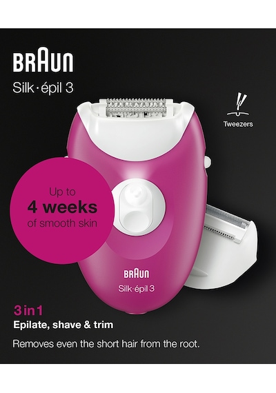 Braun Silk-Epil 3 3276 Smartlight 2'si 1 Arada Kablolu Epilatör