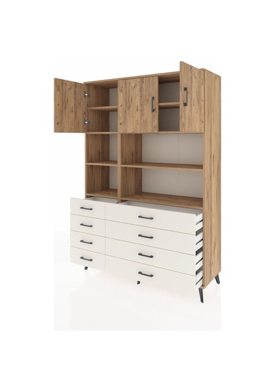 Hyperion Dolap 8 Raflı 8 Çekmeceli 3 Kapaklı 132x44x195 Çam-çam/aytaşı Atlas Çam/aytası - Atlas Çam Hyperion Dolap 8 Raflı 8 Çekmeceli 3 Kapaklı 132x44x195 Çam-çam/aytaşı Atlas Çam/aytası - Atlas Çam
