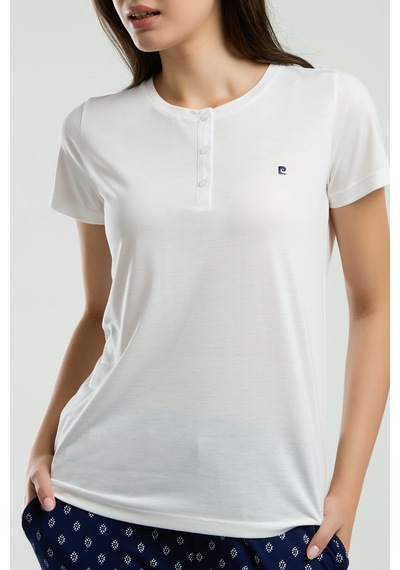 Pierre Cardin Kadın Beyaz Pijama Takımı Pc8953-s-v1 Beyaz
