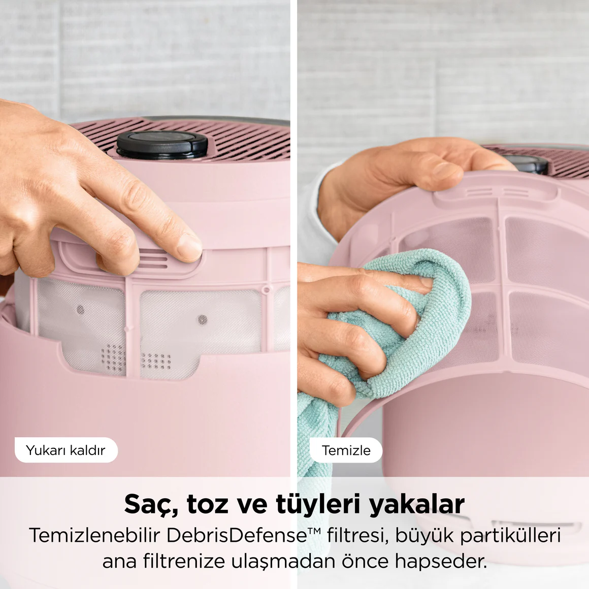 Shark NeverChange5 Compact Pro Hava Temizleyici - Pembe