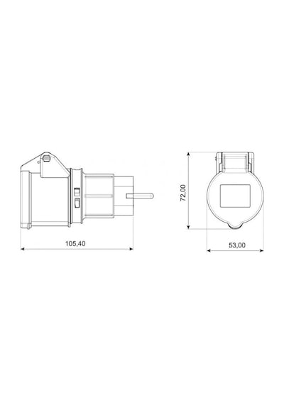 Bemis Ups Fiş Dönüştürücü Aaptör Priz 3/16a Priz-1/16a Fiş