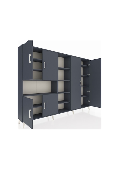 Arges Dolap 13 Raflı 6 Kapaklı 220x30x163 Antrasit-antrasit Antrasit-antrasit Arges Dolap 13 Raflı 6 Kapaklı 220x30x163 Antrasit-antrasit Antrasit-antrasit