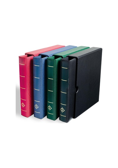 Leuchtturm Optıma F Dar Kasetli Klasör 240x280x55mm Pul, Madeni Para, Kağıt Para, Zarf, Efemera Koleksiyonlarınız İçin İdealdir , Siyah Kapak Cok Renkli