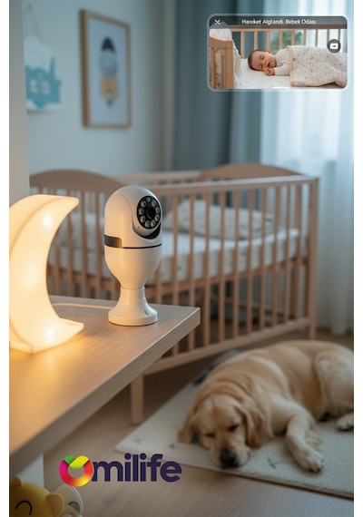 Ampul Kamera Wifi 360 Derece Kablosuz Güvenlik Kamerası Ev Ofis Ampul Tip Kamera 1 Ad