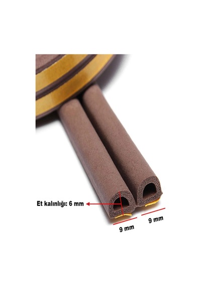 Kendinden Yapışkanlı 10x2 20 Metre Kahverengi Kapı Pencere Bandı Fitili Soğuk Kauçuk Bantları. Diğer