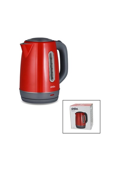 Kırmızı Çelik Kettle Su Isıtıcısı Kablosuz Kullanım 1.8lt 360 Derece Dönebilme Otomatik Kapanma Sk-8