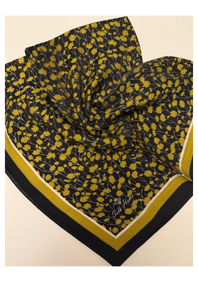 Silk Home Neşe Desen Aura Eşarp Hardal