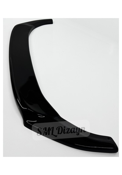 Vw Golf 7 R Tampon Uyumlu Ön Lip - Parlak Siyah Piano Black Plastik Tampon Eki 2012-2016
