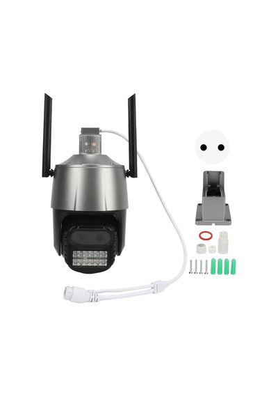 Pazarız Dış Mekan Güvenlik Kamerası 360 Wifi Kamera,çift Lensli Su Geçirmez 8x Hybrit Zoom 45