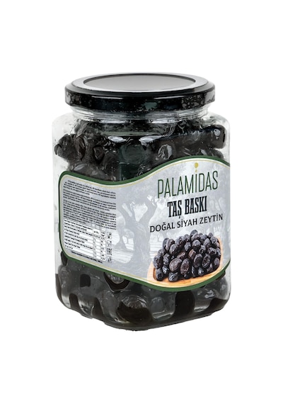 Taş Baskı Doğal Siyah Zeytin 400 Gr Cam Kavanoz