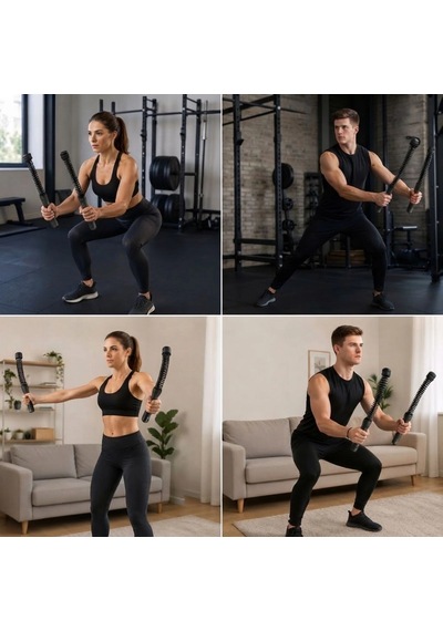 2&amp Apos Li Battle Rope Titreşimli Egzersiz Çubuğu, Yaylı Dalga Mekanizmalı Kol, Omuz,, Sırt Ve Core Antrenman Aleti Bx40