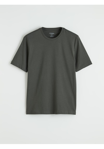 Lcwaıkıkı Classic Haki %100 Pamuk Regular Fit Basic Tişört