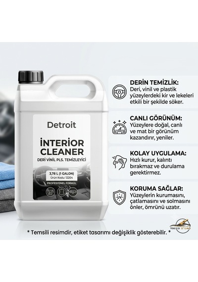 Detroit İnterior Cleaner Deri Vinil Pls. Temizleyici 3,78 Lt 12204