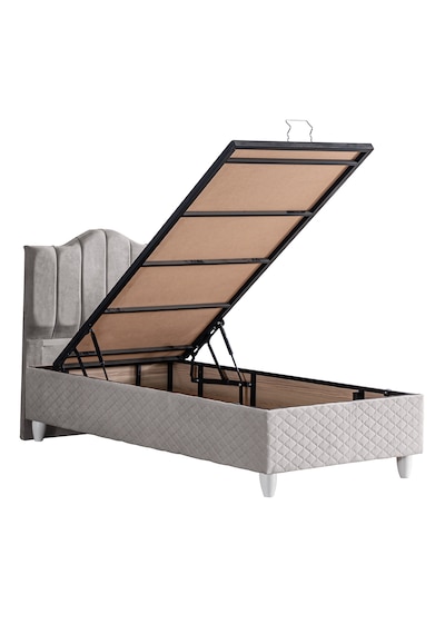 Trend İkili Set, Trend Tek Kişilik Baza Başlık Seti Gri 90 x 190