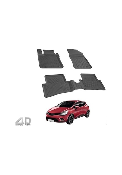 Paspas Siyah Araca Özel Renault Clio 4 2012-2020 Captur 1 2013-2020 Sahler - Yerli Üretim