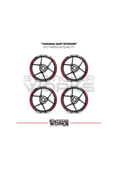 Yamaha Jant Sticker Seti Yüksek Kalite 16lı Jant Set Yamaha Uyumlu 40208741