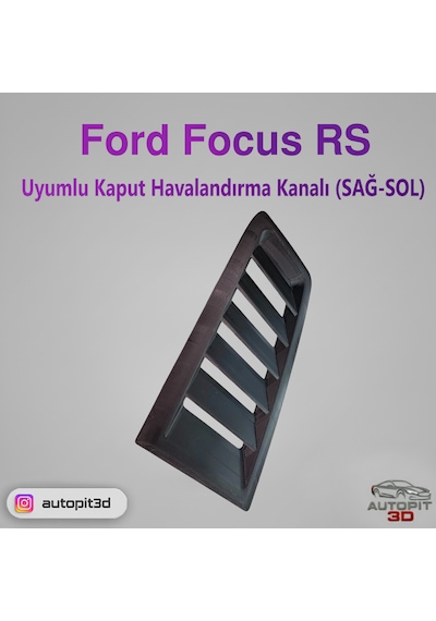 Autopit 3d Ford Focus Rs Uyumlu Kaput Havalandırma Kanalı Sağ-sol Takım Ford Focus Rs
