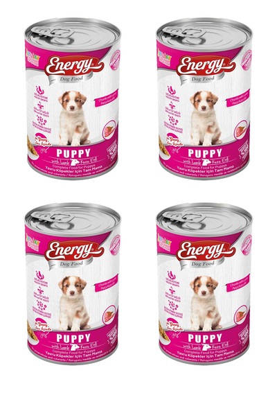 Energy Kuzu Etli Yavru Yaş Konserve Köpek Maması 4 x 400 G