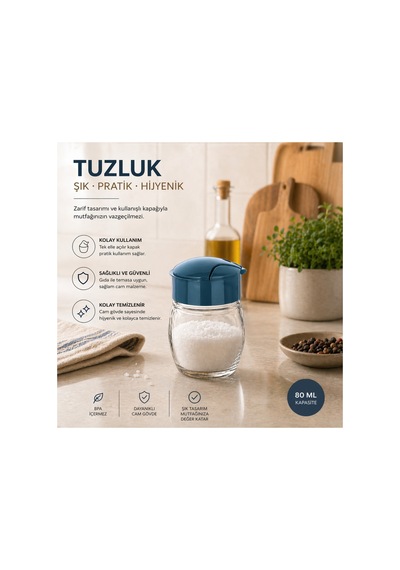 Emilahome Perla Cam Tuzluk 2'li 80 Ml Lacivert - 869643151 Lacivert