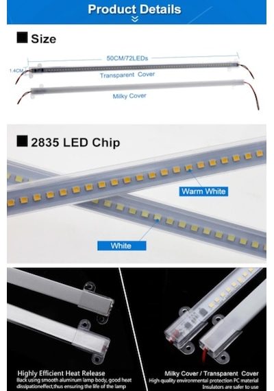 Mutfak Tezgahına Uygun Led 2835 Led Sert Bar Işığı 220V (313028968)