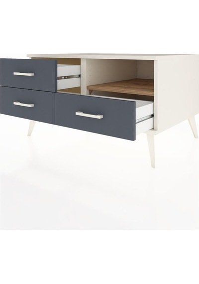 Kronos Şifonyer Tek Raflı 3 Çekmeceli 88x59x48 Aytaşı-çam/antrasit Çam/antrasit