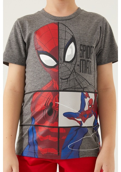 Spiderman Hero Man Gri Erkek Çocuk Kapri Takım